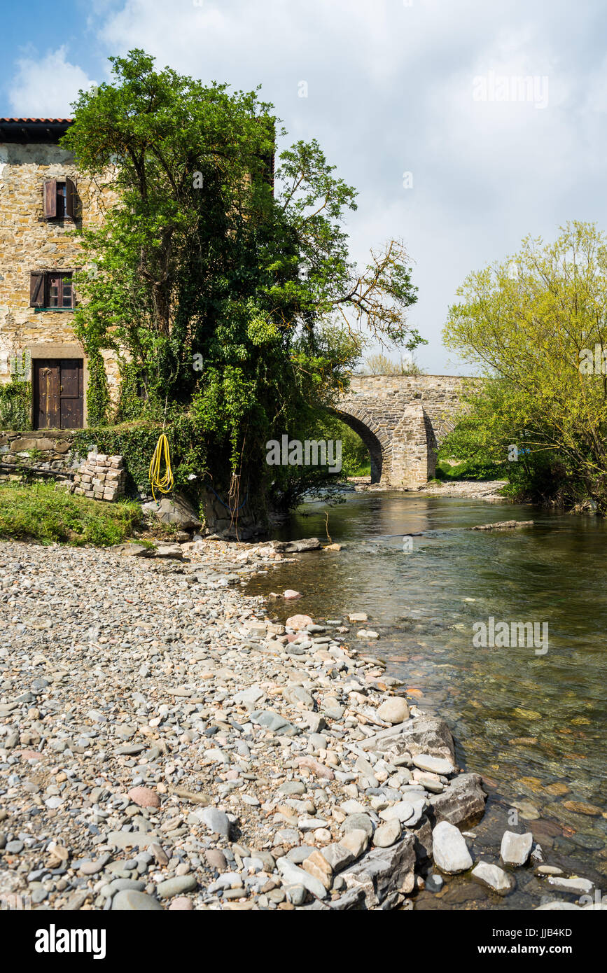 Puente de la Rabia, Zubiri, Navarra, Spain, Europe Banque D'Images