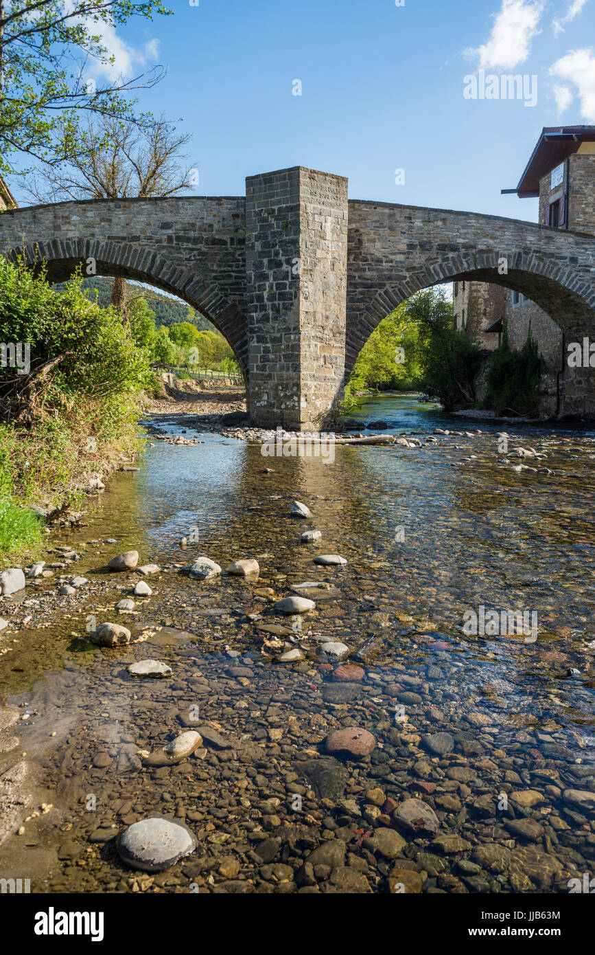 Puente de la Rabia, Zubiri, Navarra, Spain, Europe Banque D'Images