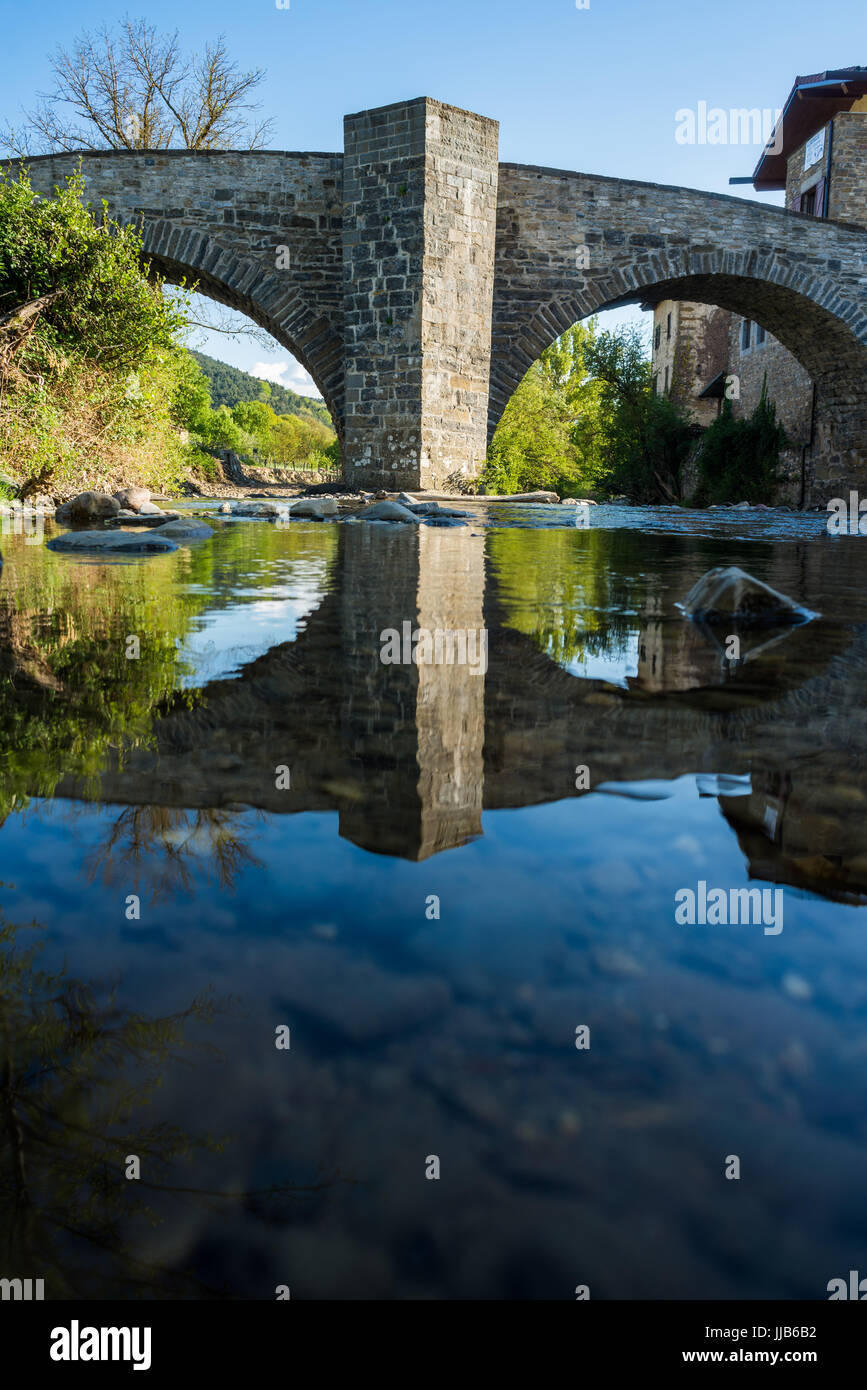 Puente de la Rabia, Zubiri, Navarra, Spain, Europe Banque D'Images