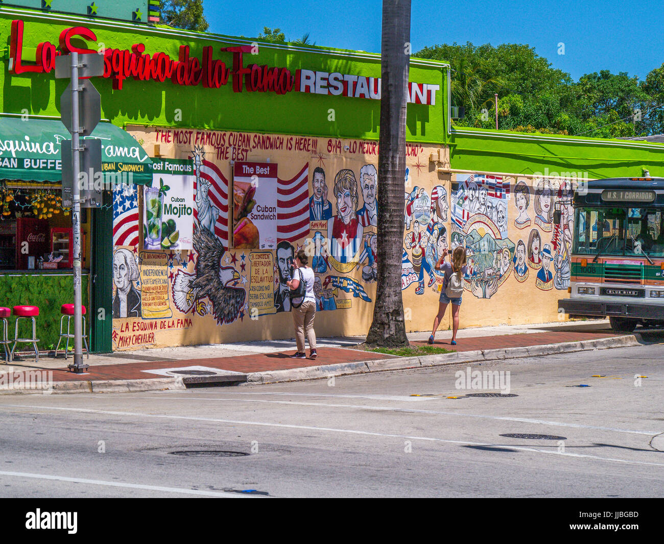 Quartier cubain de Little Havana à Miami en Floride Banque D'Images