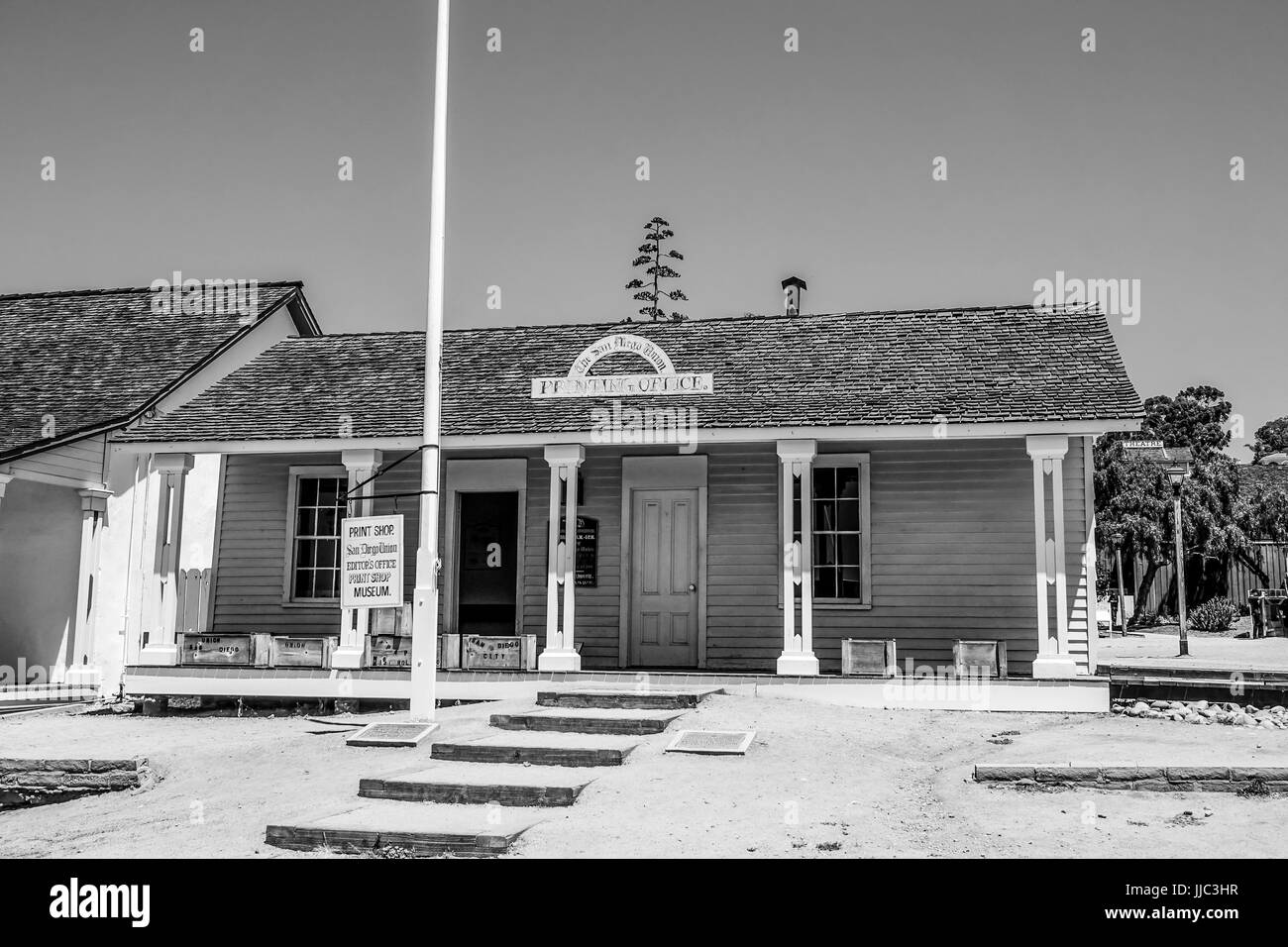 Ancien Bureau d'impression du San Diego Old Town State Historic Park - SAN DIEGO - CALIFORNIE - 21 AVRIL 2017 Banque D'Images