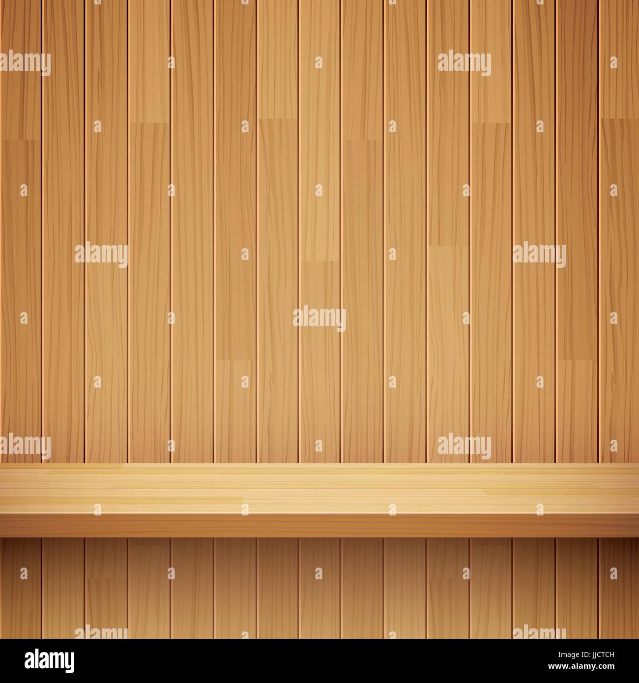 Étagère en bois vide vecteur contexte Illustration de Vecteur