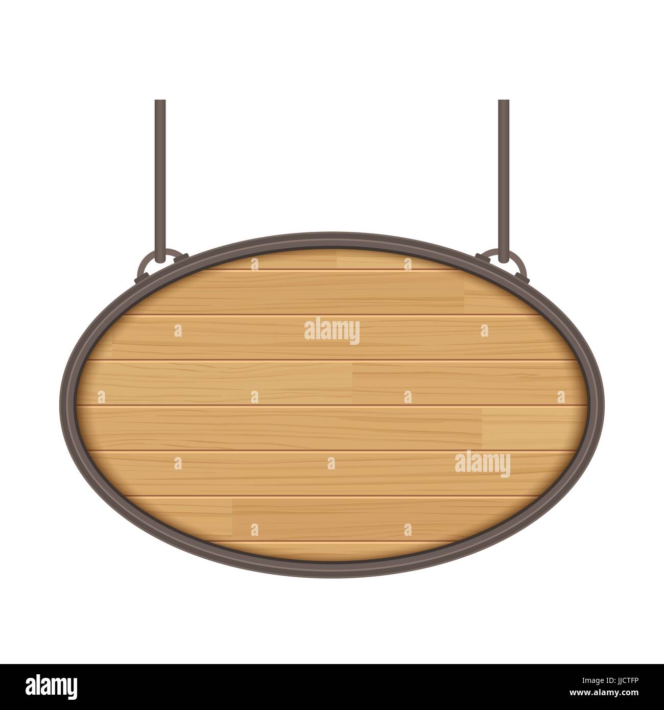 Vector panneau en bois isolé sur fond blanc Illustration de Vecteur