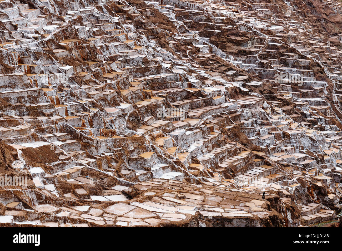 L'Amérique du Sud, Amérique du Sud, pré inca mine de sel traditionnels (salinas), Vallée Sacrée, Pérou Banque D'Images