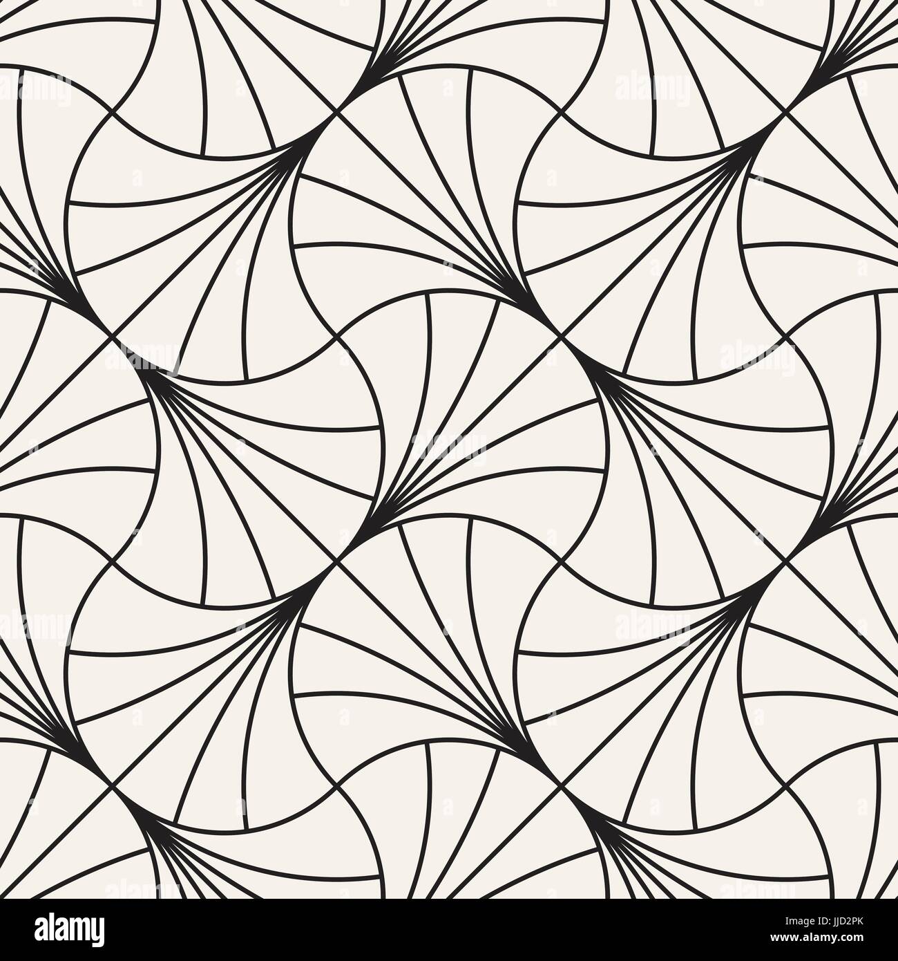 Seamless Vector Pattern Lignes arrondies. La conception d'arrière-plan géométrique abstraite. Carrelage géométrique circulaire Lattice Illustration de Vecteur