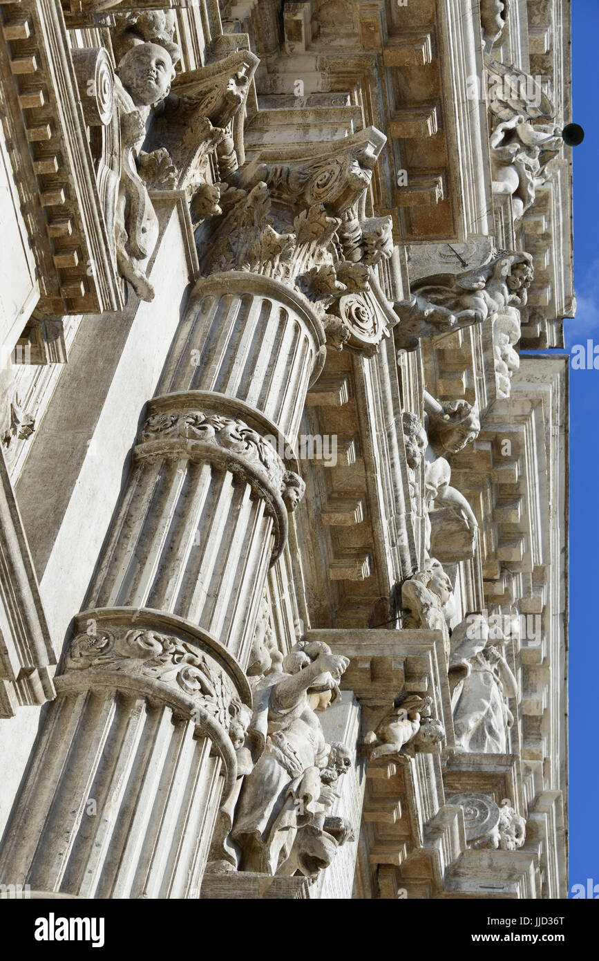 L'architecture classique et baroque de l'église Saint Moïse à Venise, achevé en 1668 Banque D'Images