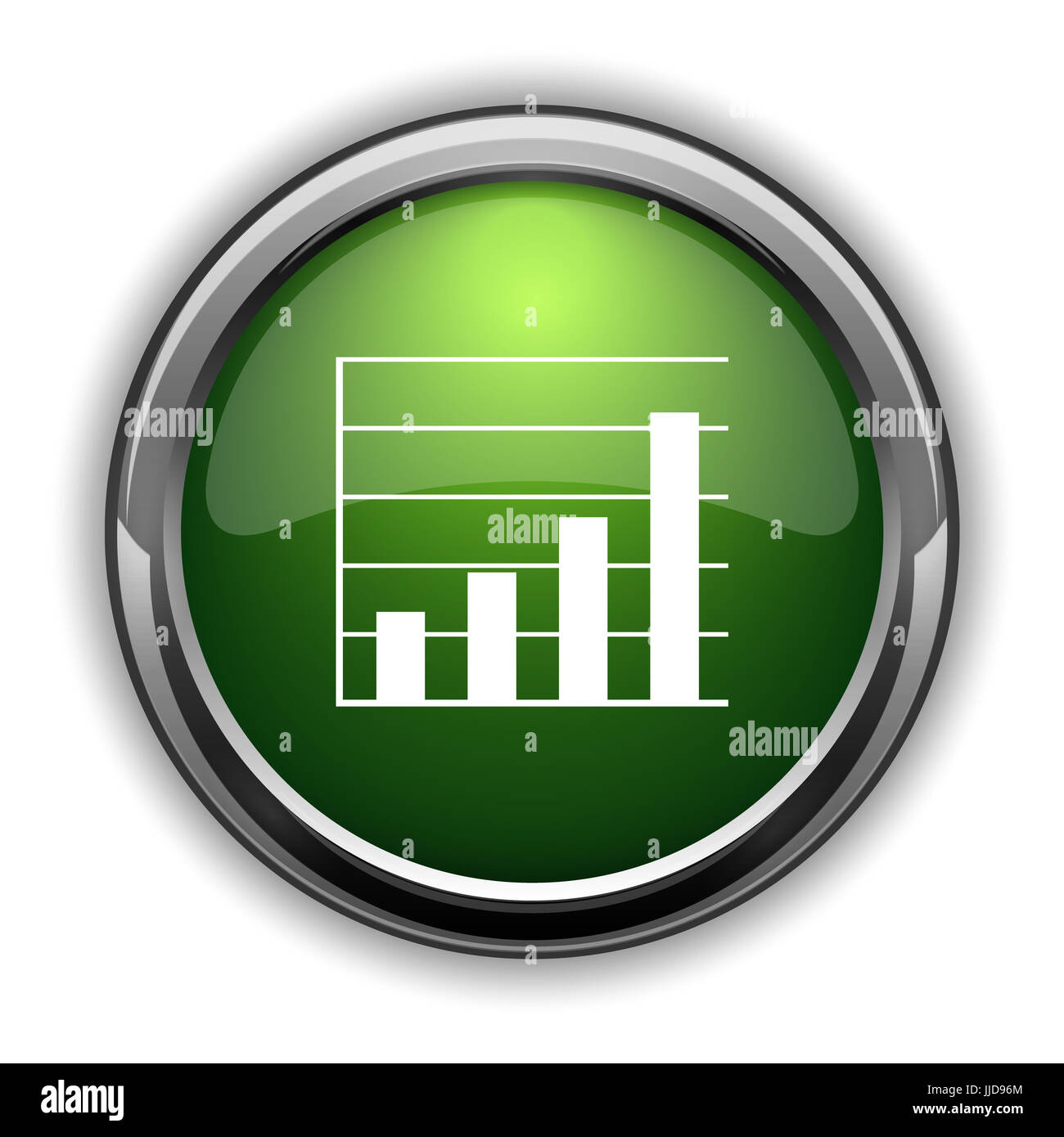 L'icône graphique de bars. Bars bouton site web graphique sur fond blanc Banque D'Images