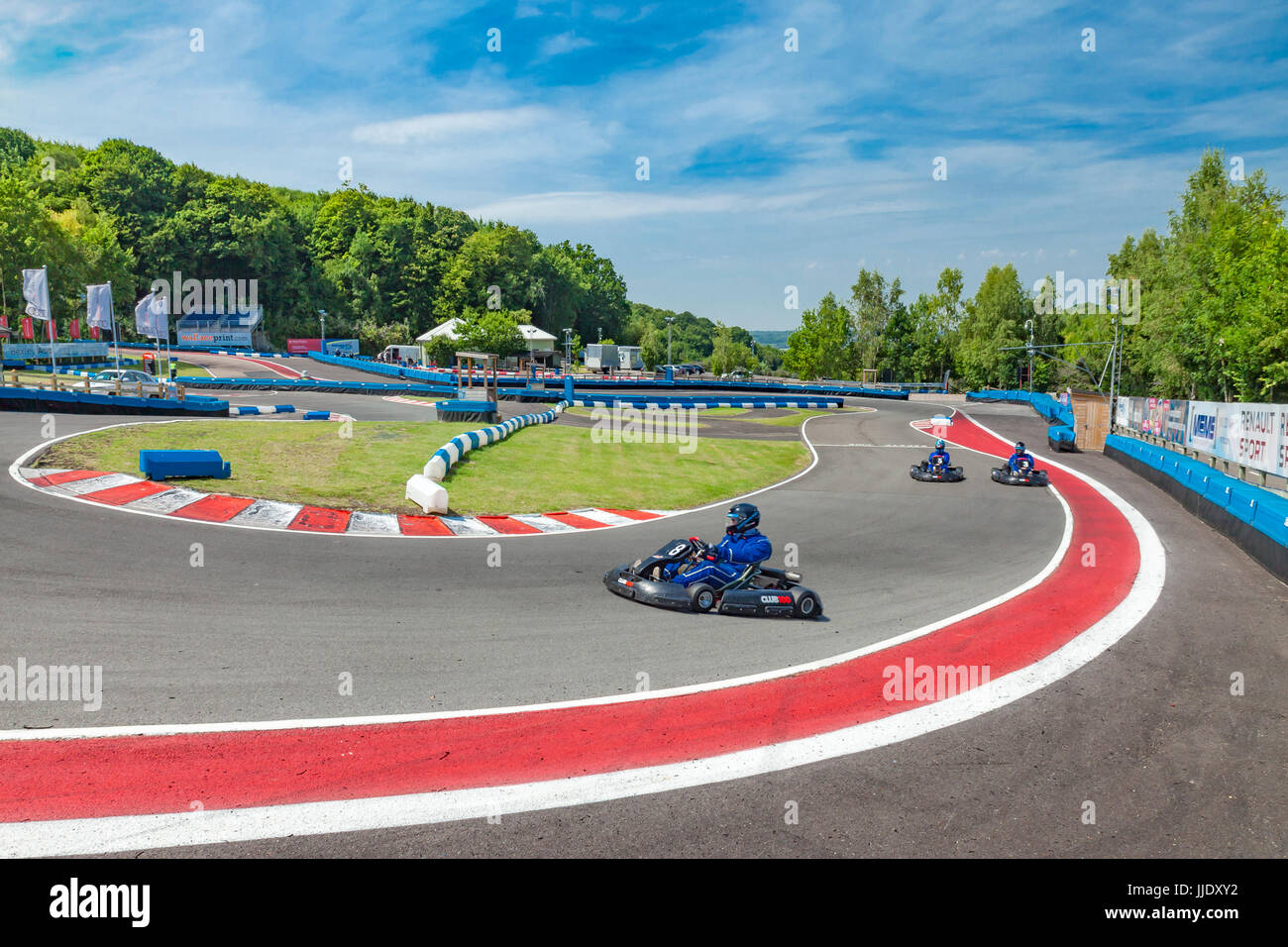 Circuit de karting Buckmore Park International. Banque D'Images