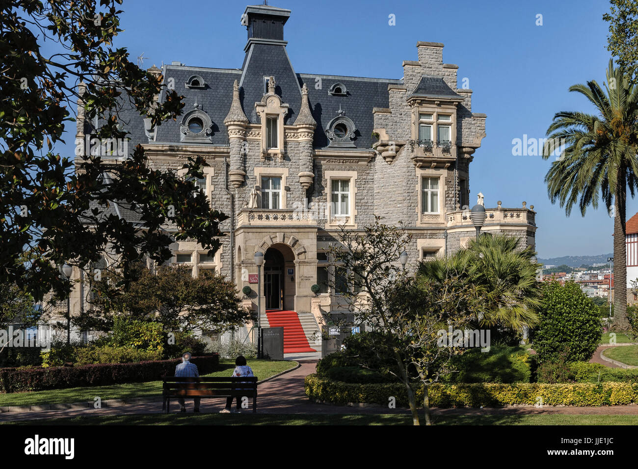 NH Palace de Oriol, une demeure du début du 20e siècle, d'intérêt touristique. Témoin de la splendeur de Santurce de l'époque. Bilbao, Banque D'Images