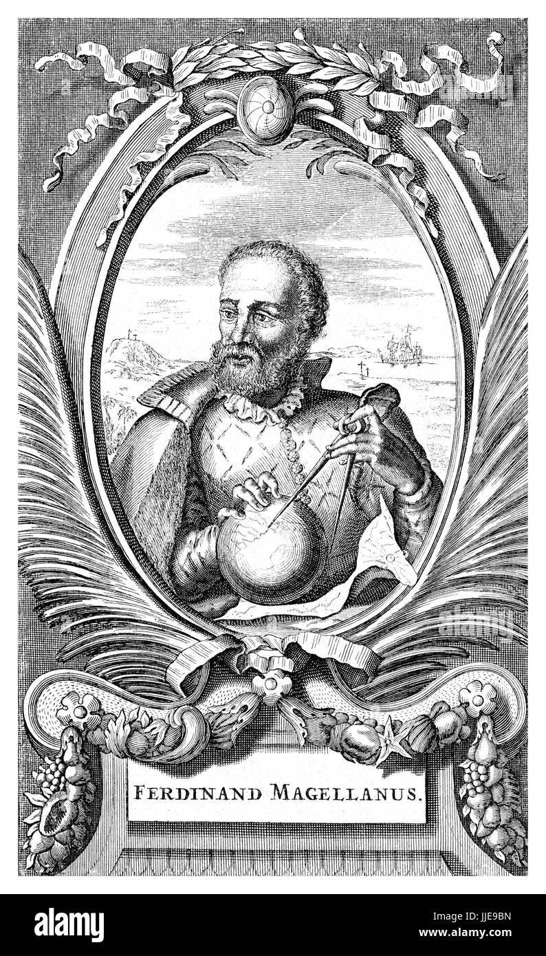 Ferdinand Magellan (1480-1521), explorateur portugais portrait, il a dirigé la première expédition à remplir par la mer la circumnavigation de la terre au XVI siècle Banque D'Images