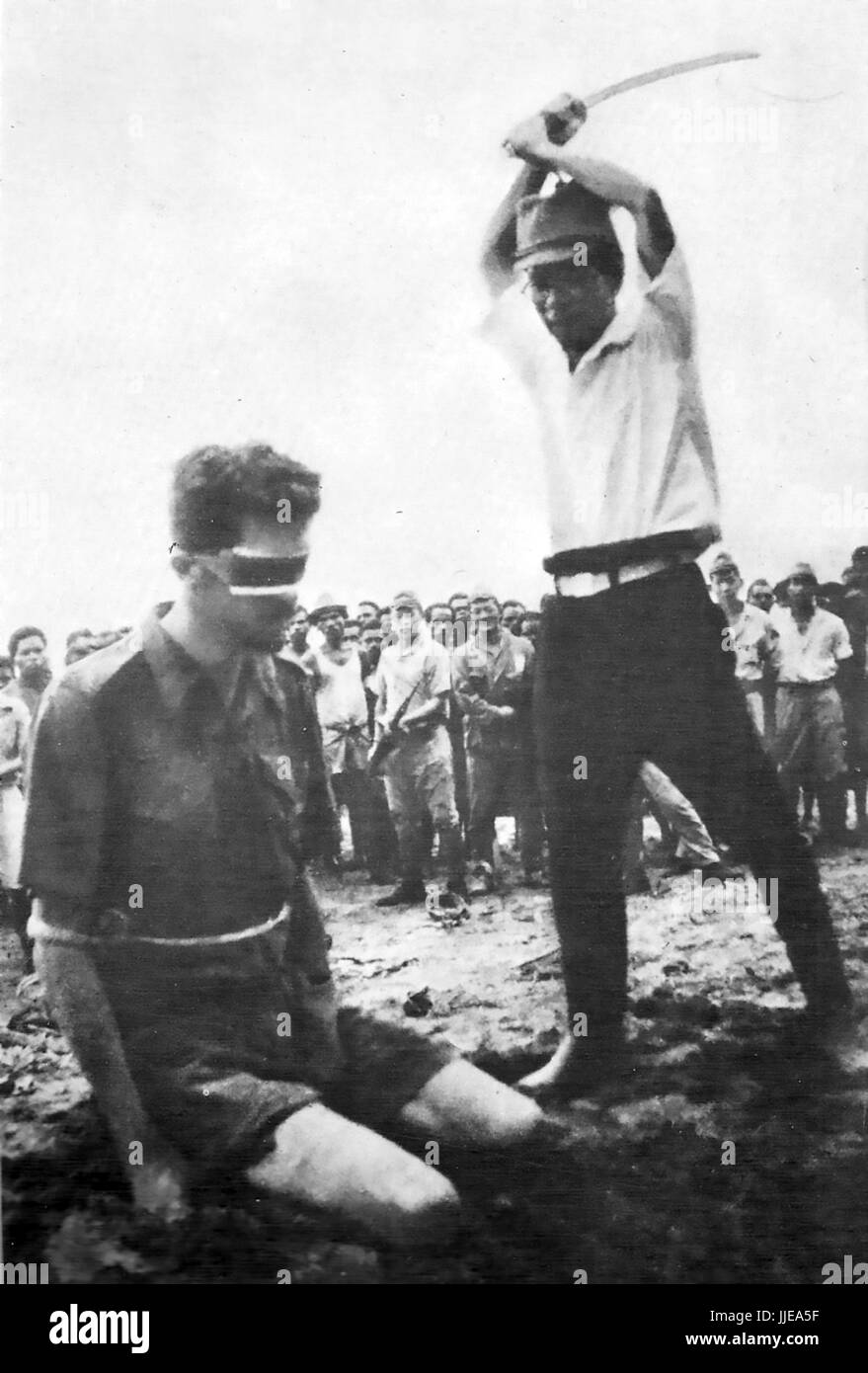 LEONARD SIFFLEET (1916-1943) exécuté par Commando australien Yasuno Chikao à Aitape, Guinée, 24 octobre 1943. Banque D'Images