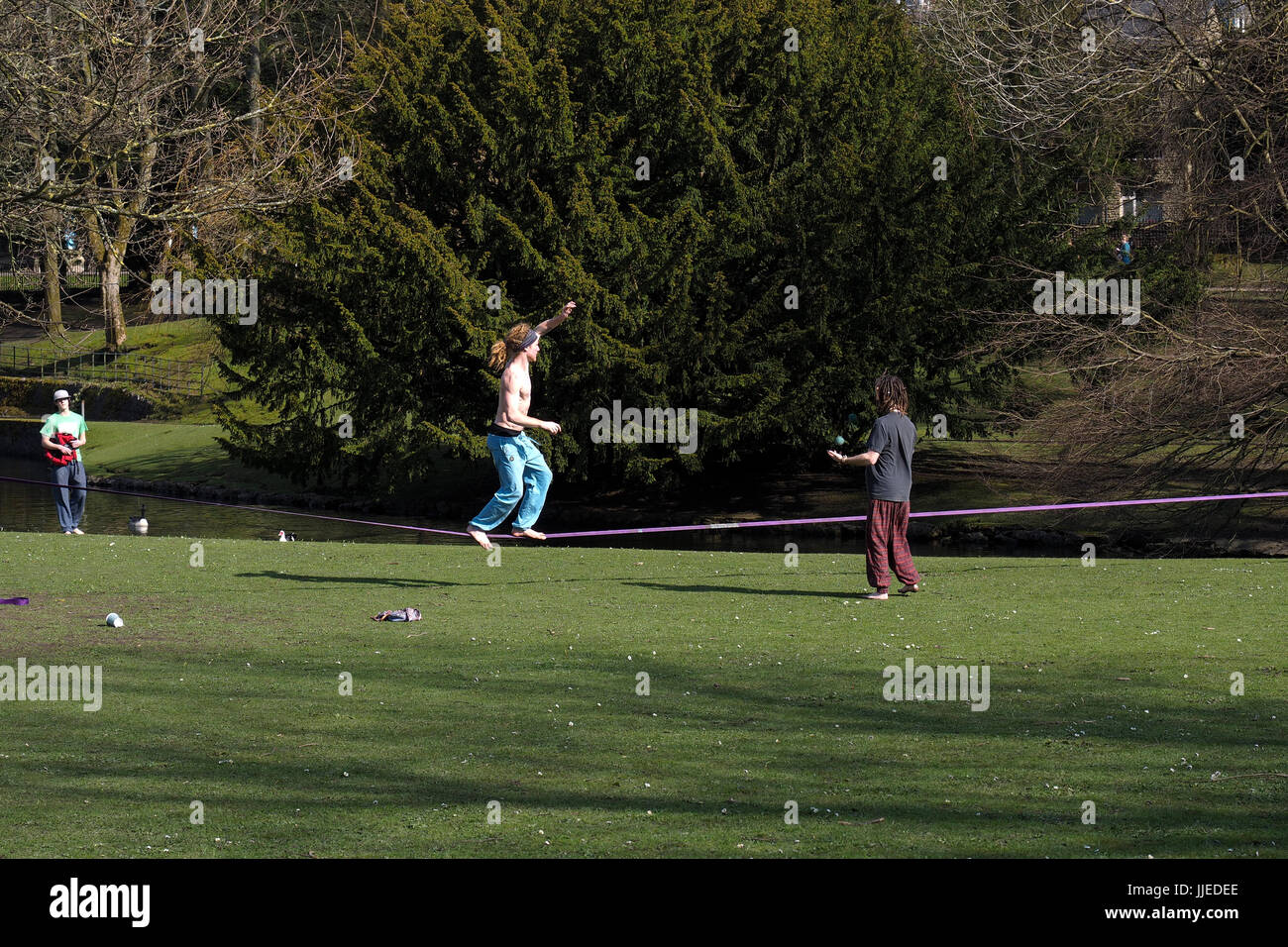 Ville thermale de Buxton et pavilion gardens Derbyshire Peak District Banque D'Images