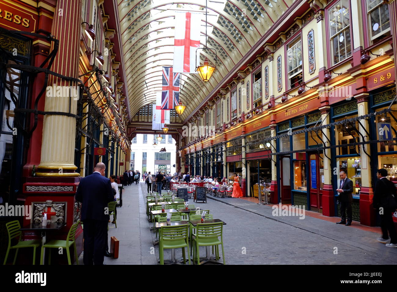 Leadenhall Market au coeur du quartier financier de la City de Londres Banque D'Images