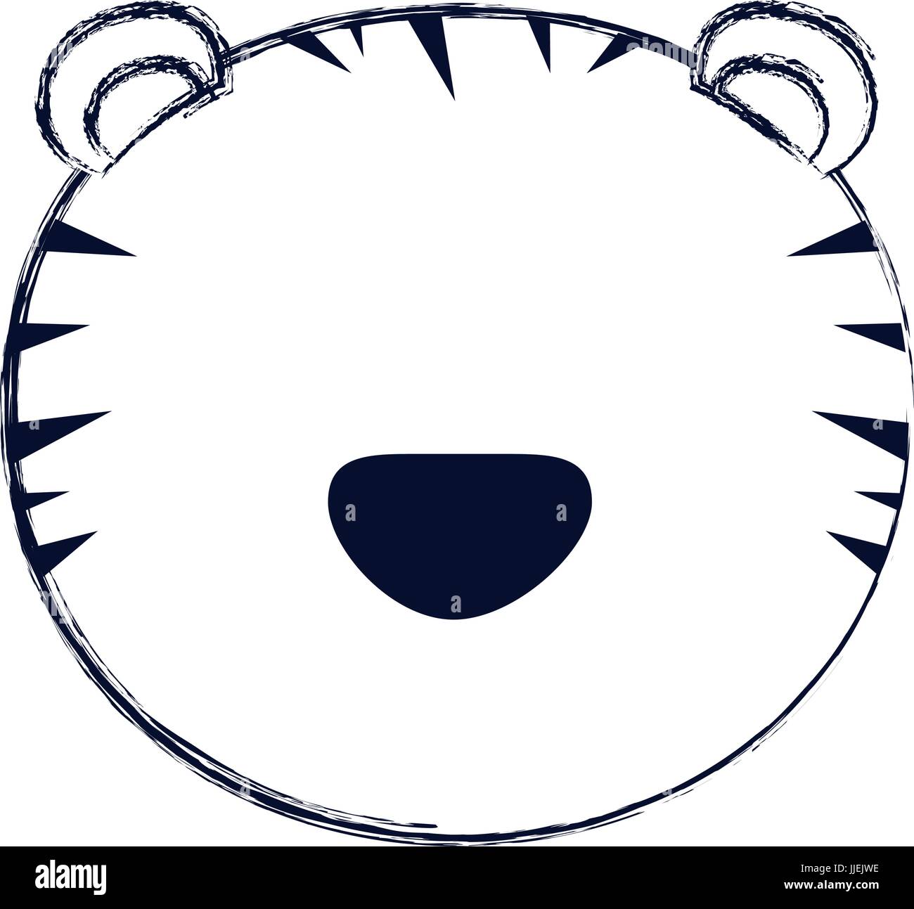 Silhouette floue animaux tigre sans visage Illustration de Vecteur