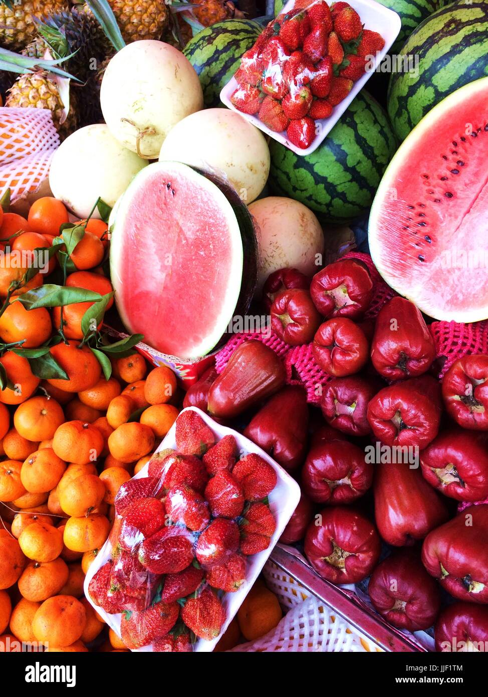 Dans un marché de fruits, Phuket, Thailand Banque D'Images