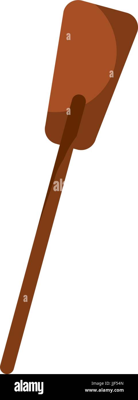 L'aviron en bois design illustration vectorielle icône isolé Illustration de Vecteur
