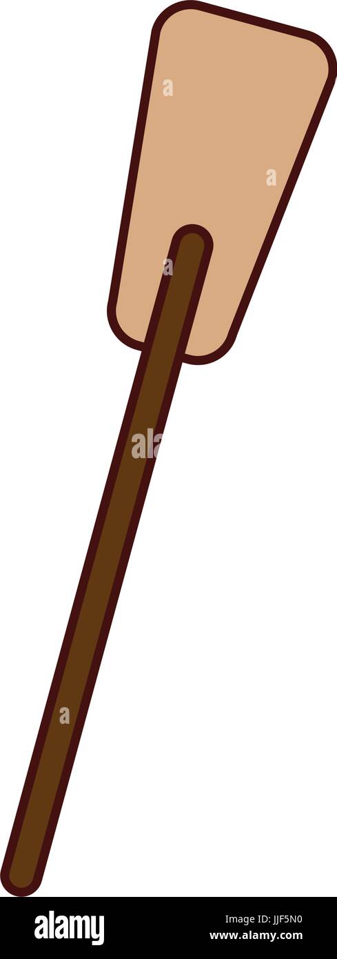 L'aviron en bois design illustration vectorielle icône isolé Illustration de Vecteur