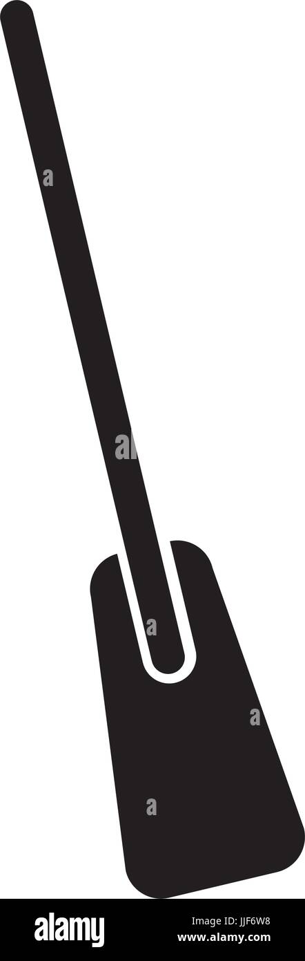 L'aviron en bois design illustration vectorielle icône isolé Illustration de Vecteur