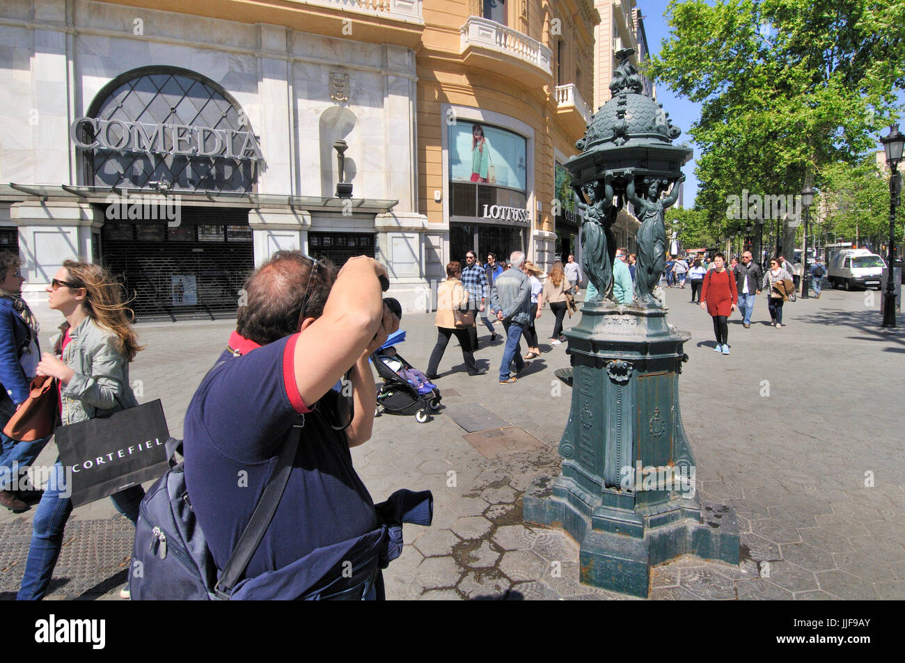 Fontaine Wallace. Passeig de Gracia. Barcelona Banque D'Images