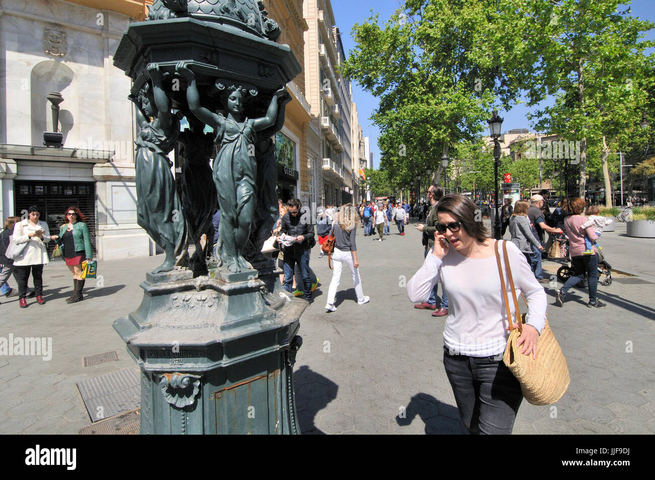 Fontaine Wallace. Passeig de Gracia. Barcelona Banque D'Images