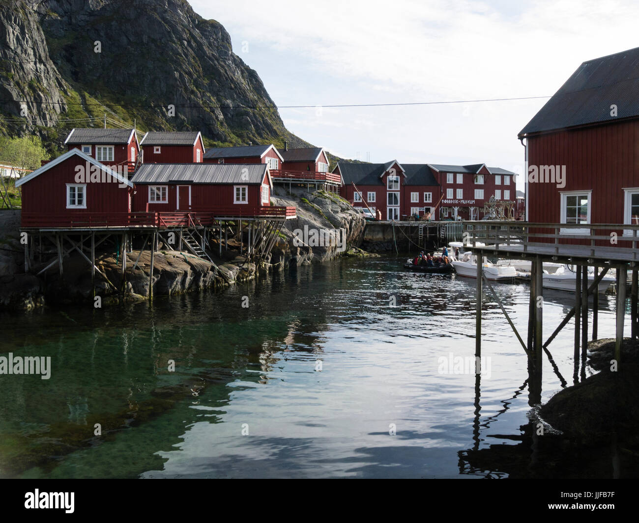 Torrfisk Museum Village de Å i Lofoten un petit village de pêche dans les îles Lofoten une Norwayegian archipel en Norvège la mer Banque D'Images