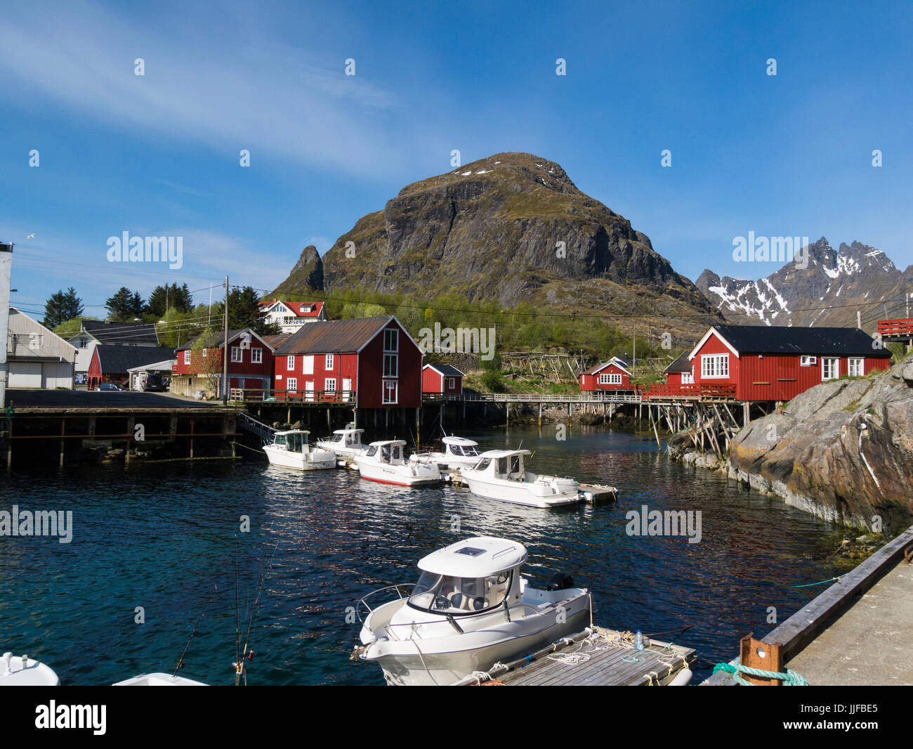 Village de Å i Lofoten un petit village de pêche dans les îles Lofoten un archipel compte en mer de Norvège Norvège Banque D'Images