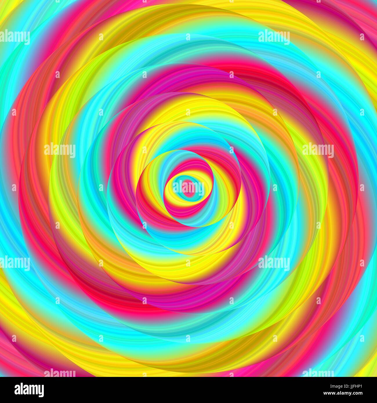 Ellipse de couleur de fond de la conception en spirale fractale Illustration de Vecteur