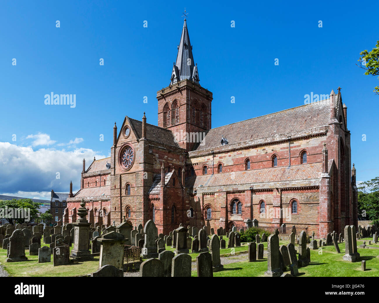 St Magnus Cathedral, Kirkwall, Orkney, continentale, Ecosse, Royaume-Uni Banque D'Images