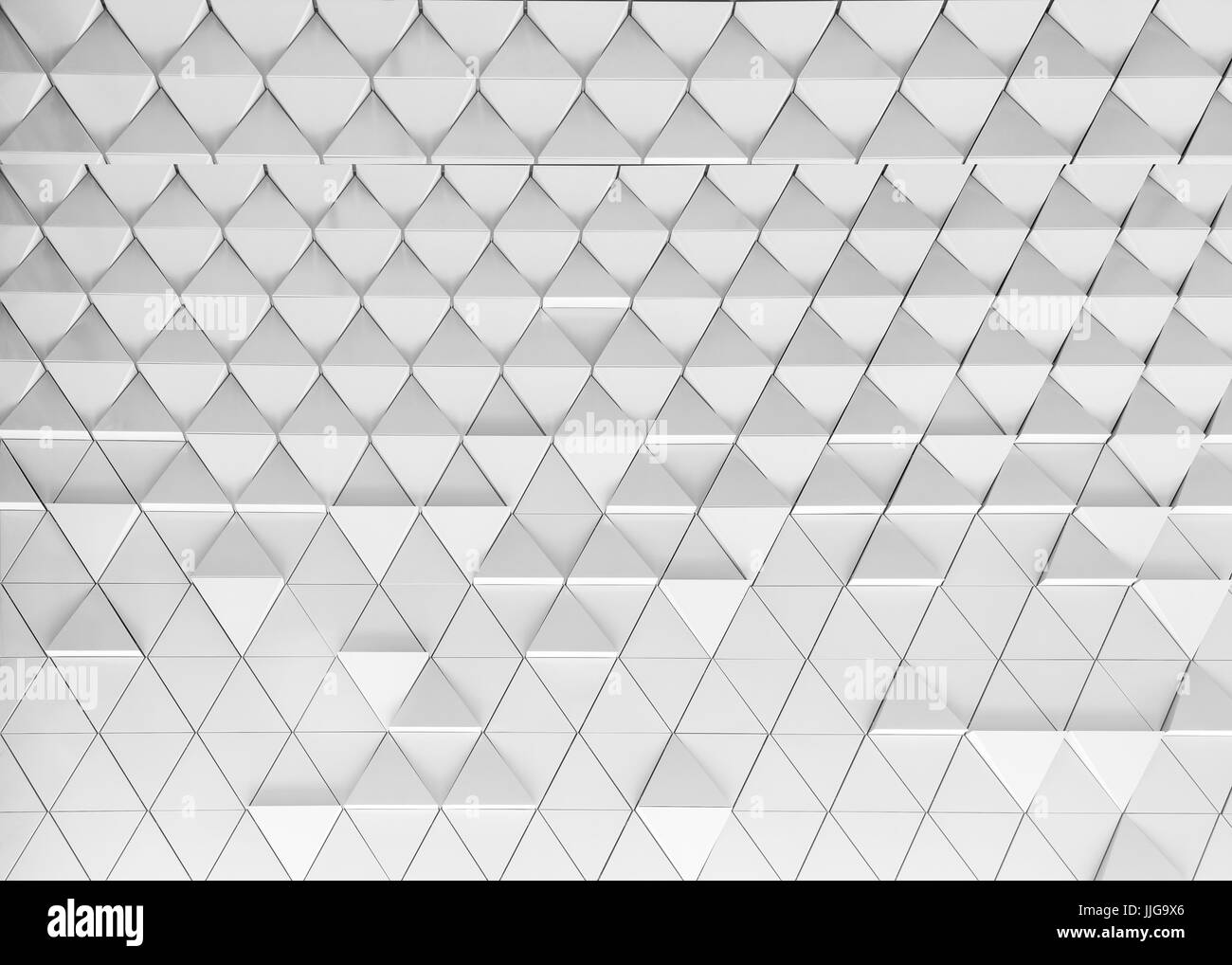 Abstract 3D illustration moderne façade aluminium. de triangles Banque D'Images