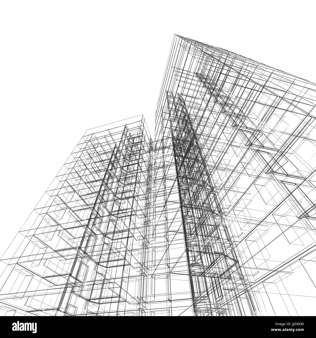 3d architecture Construction Banque D'Images