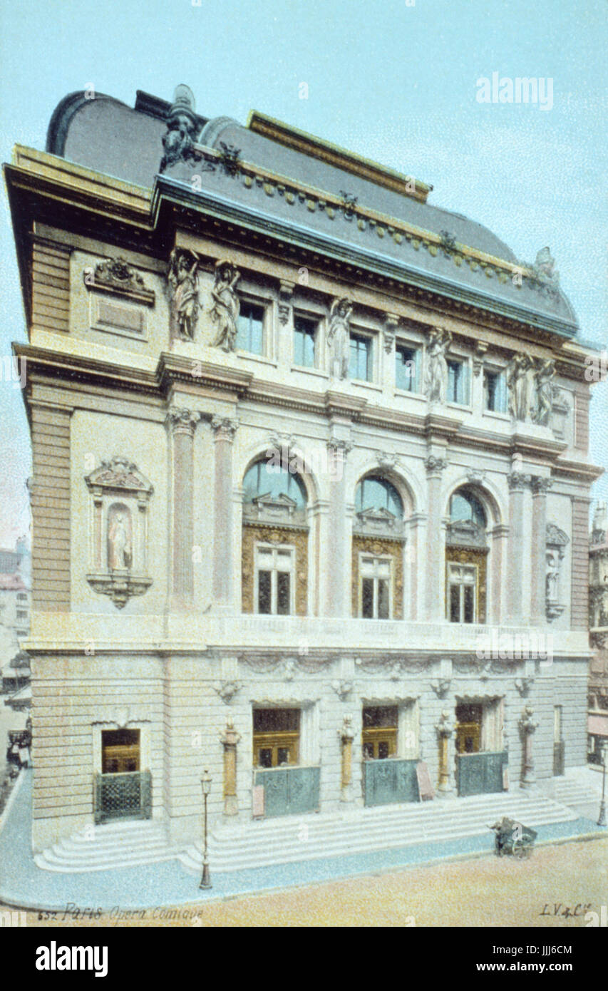 PARIS - opéra comique, Théâtre - célèbres opéras et opérettes créée ici Banque D'Images