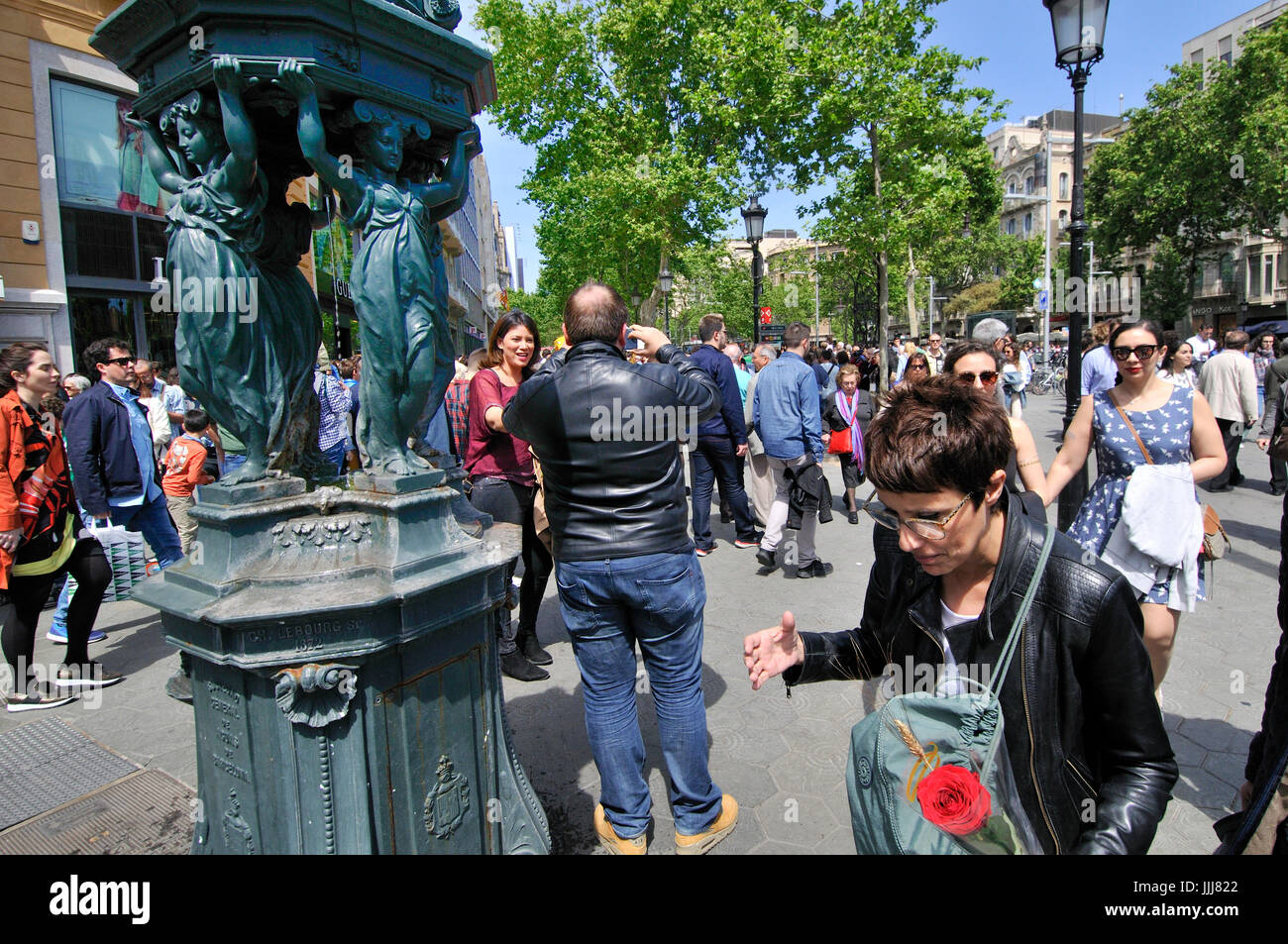 Fontaine Wallace. Passeig de Gracia. Barcelona Banque D'Images