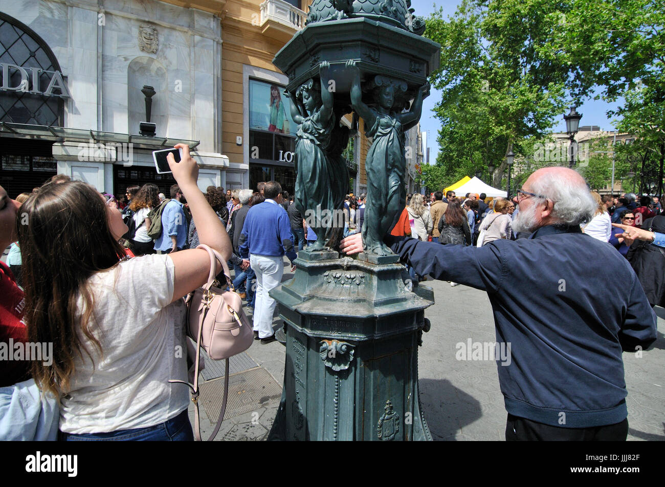 Fontaine Wallace. Passeig de Gracia. Barcelona Banque D'Images