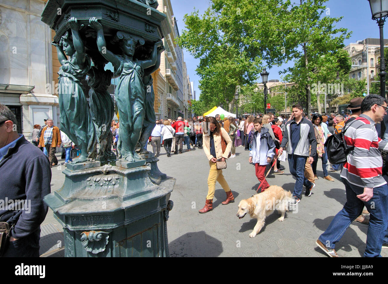 Fontaine Wallace. Passeig de Gracia. Barcelona Banque D'Images