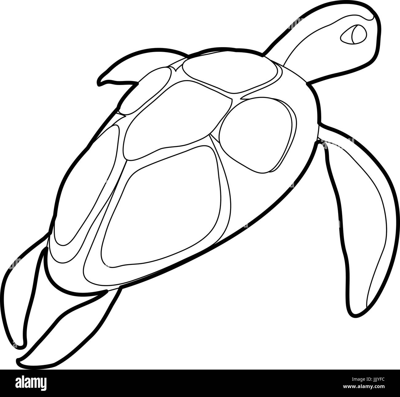 L'icône de tortue contours Illustration de Vecteur