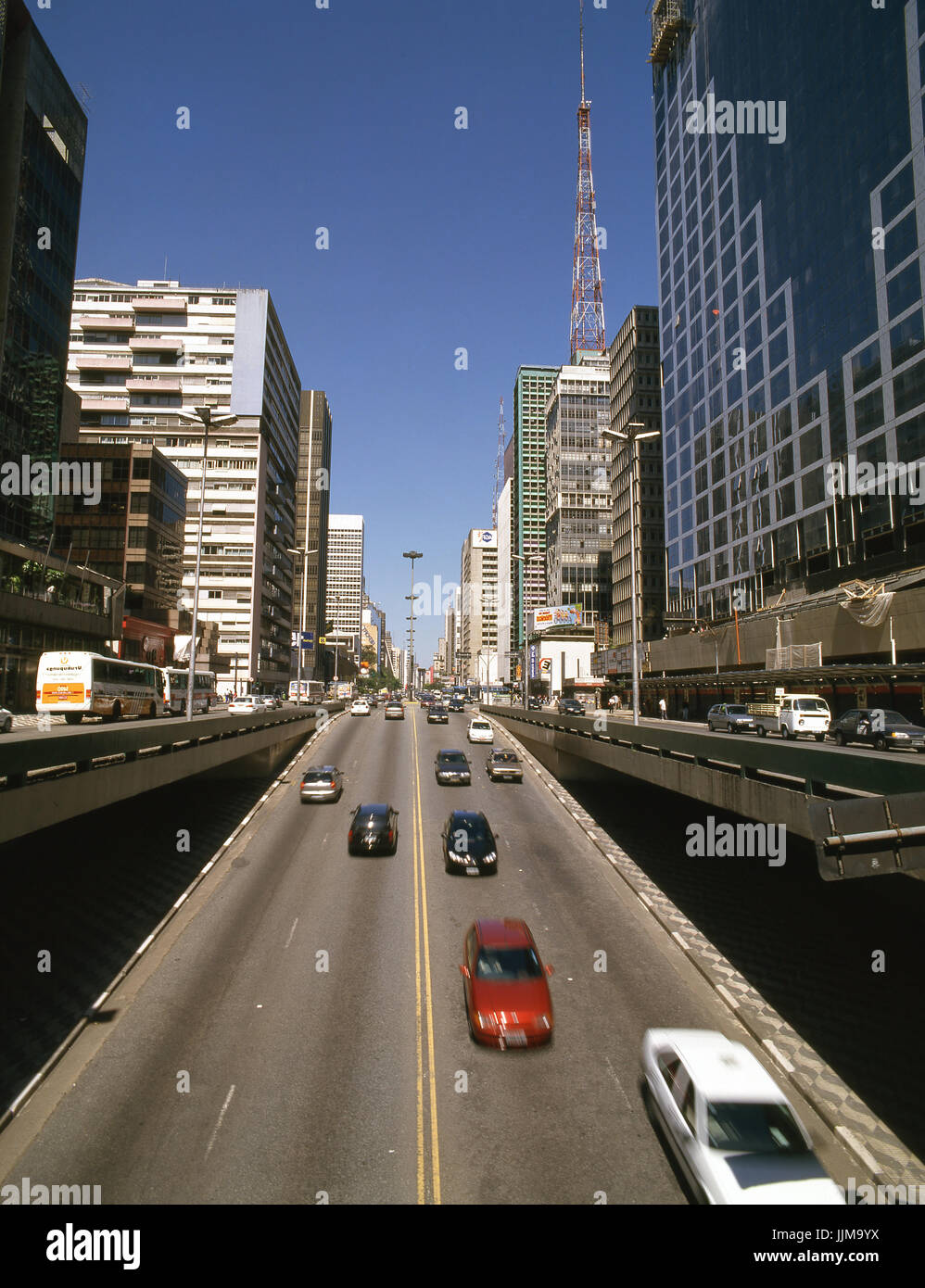 L'Avenue Paulista, Sao Paulo, Brésil Banque D'Images