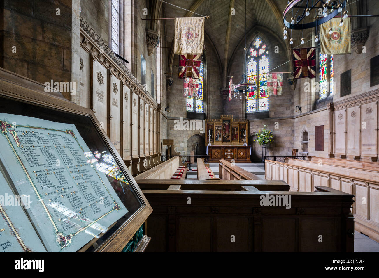 Une vue sur l'intérieur de la cathédrale de Norwich dans le Norfolk Banque D'Images