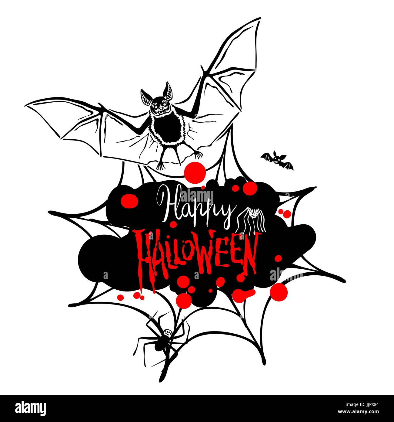 Happy Halloween message définition. Vector illustration art 10 EPS Illustration de Vecteur