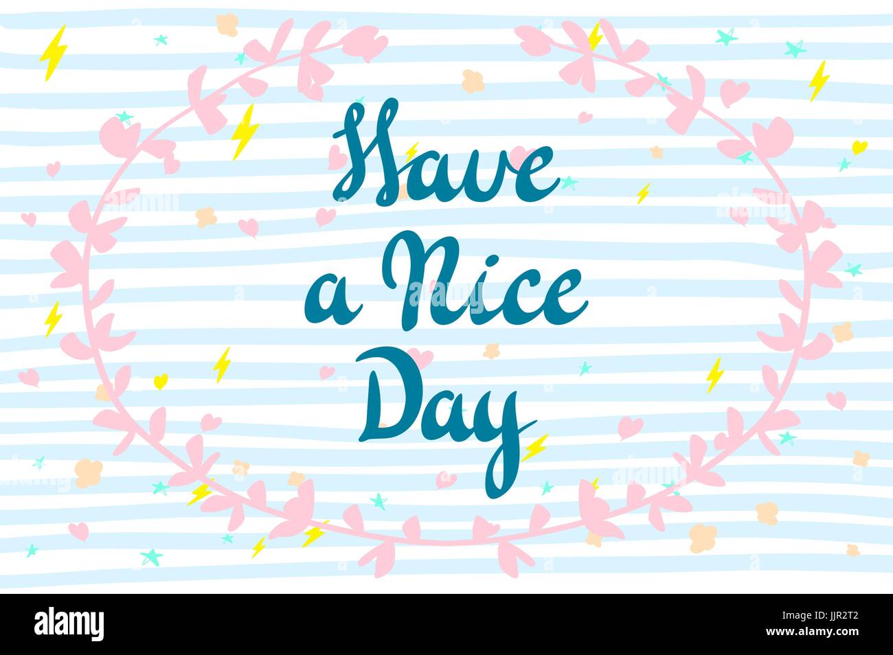 Bonne Journee Cartes Vectorielles Pour Lettrage D Impression Et De Contenu Des Medias Sociaux Le Design De Mode Citation Positive Art Image Vectorielle Stock Alamy