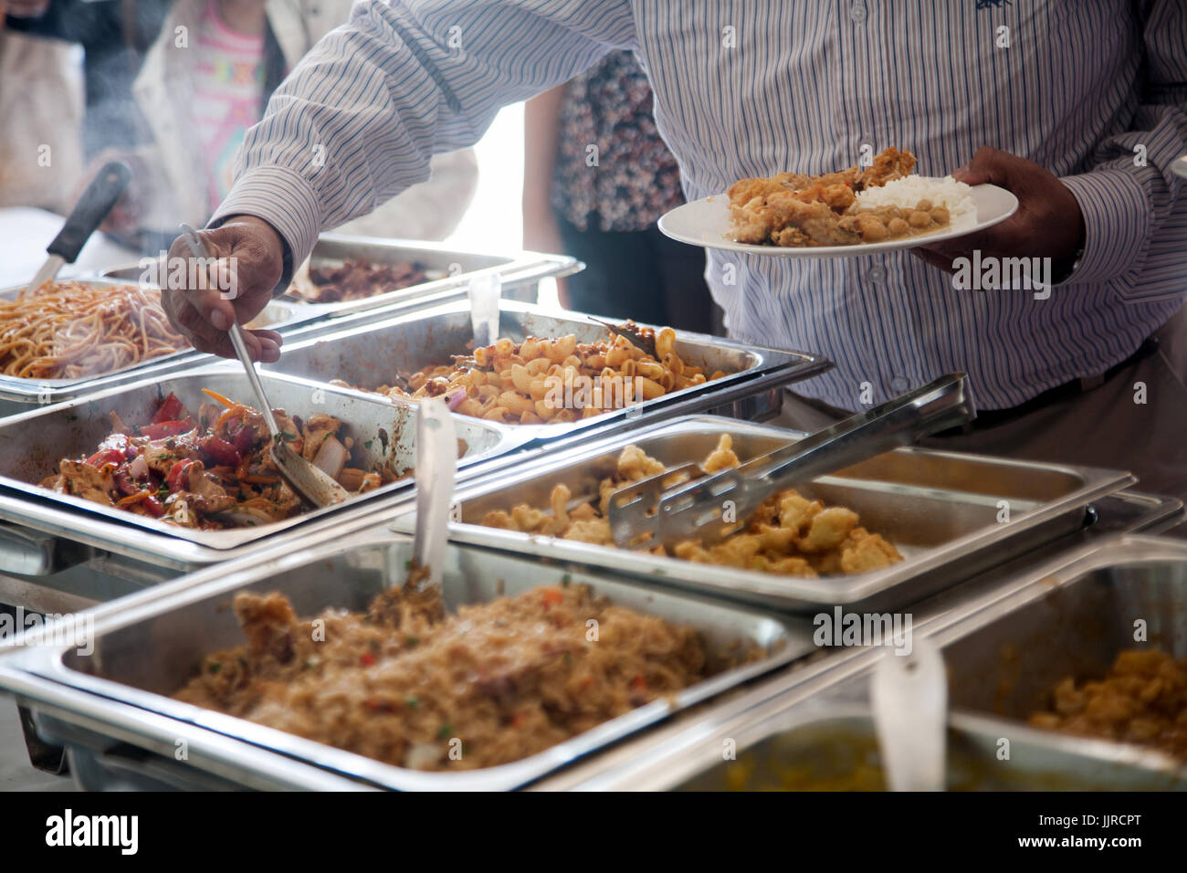 Lima est la capitale culinaire de l'Amérique du Sud. La ville offre de multiples Vous pouvez manger les buffets étaient vous pouvez essayer la vaste gamme de gastronomie péruvienne Banque D'Images
