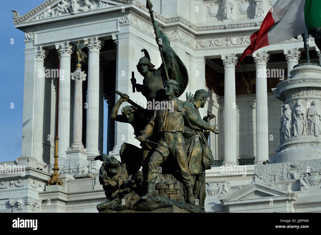 Statue de Vitoriano. Altare della Patria tombe du soldat inconnu, Rome Italie Banque D'Images