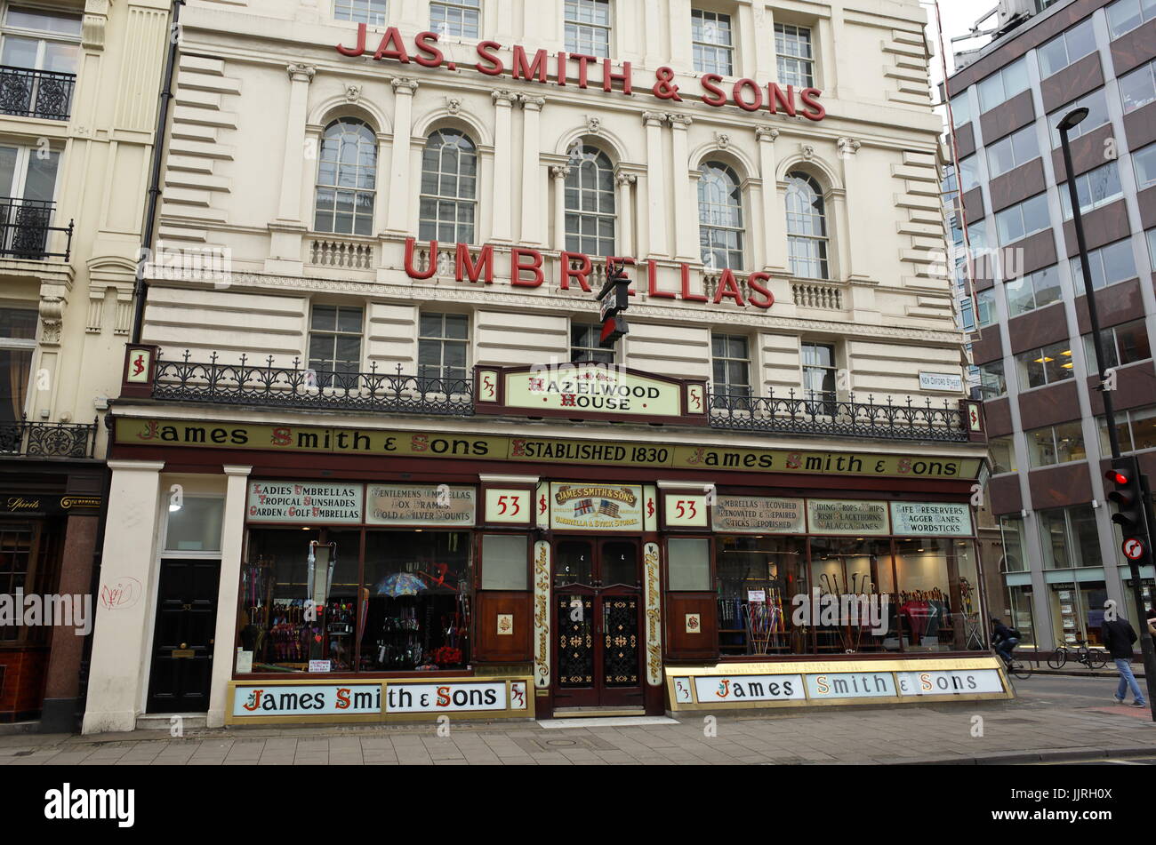 James Smith & Sons Parapluies à Londres, Royaume-Uni Photo Stock - Alamy