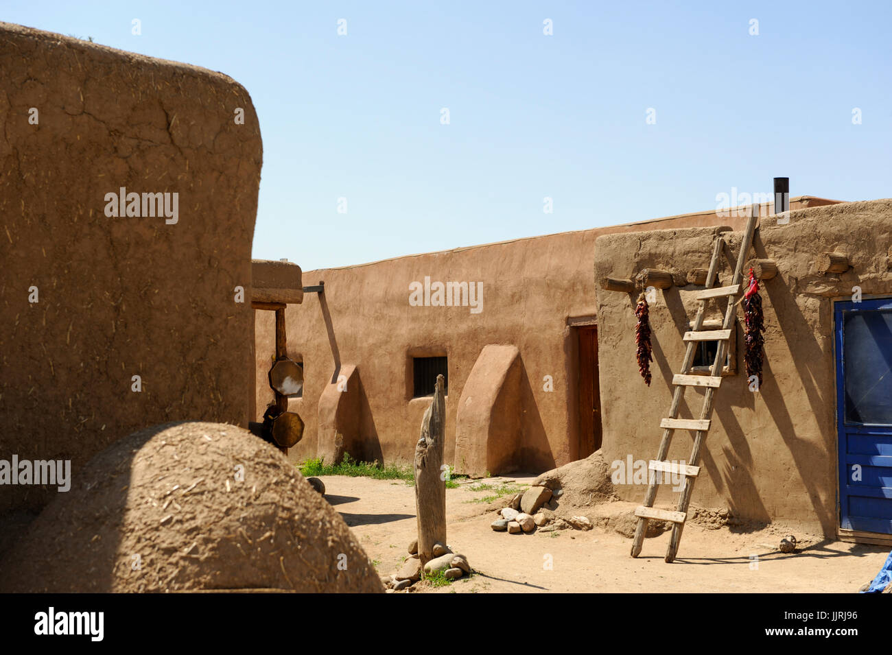 Le Taos Pueblo de Taos, New Mexico, USA Banque D'Images