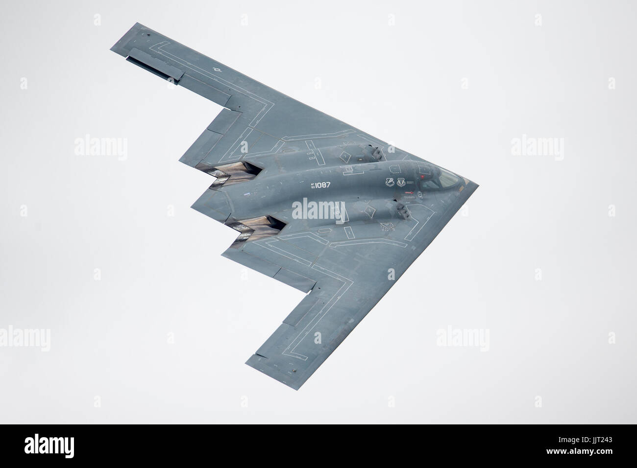 L'American Northrop Grumman B-2 Spirit lors d'un flambeau au RIAT 2017, Fairford, Royaume-Uni Banque D'Images