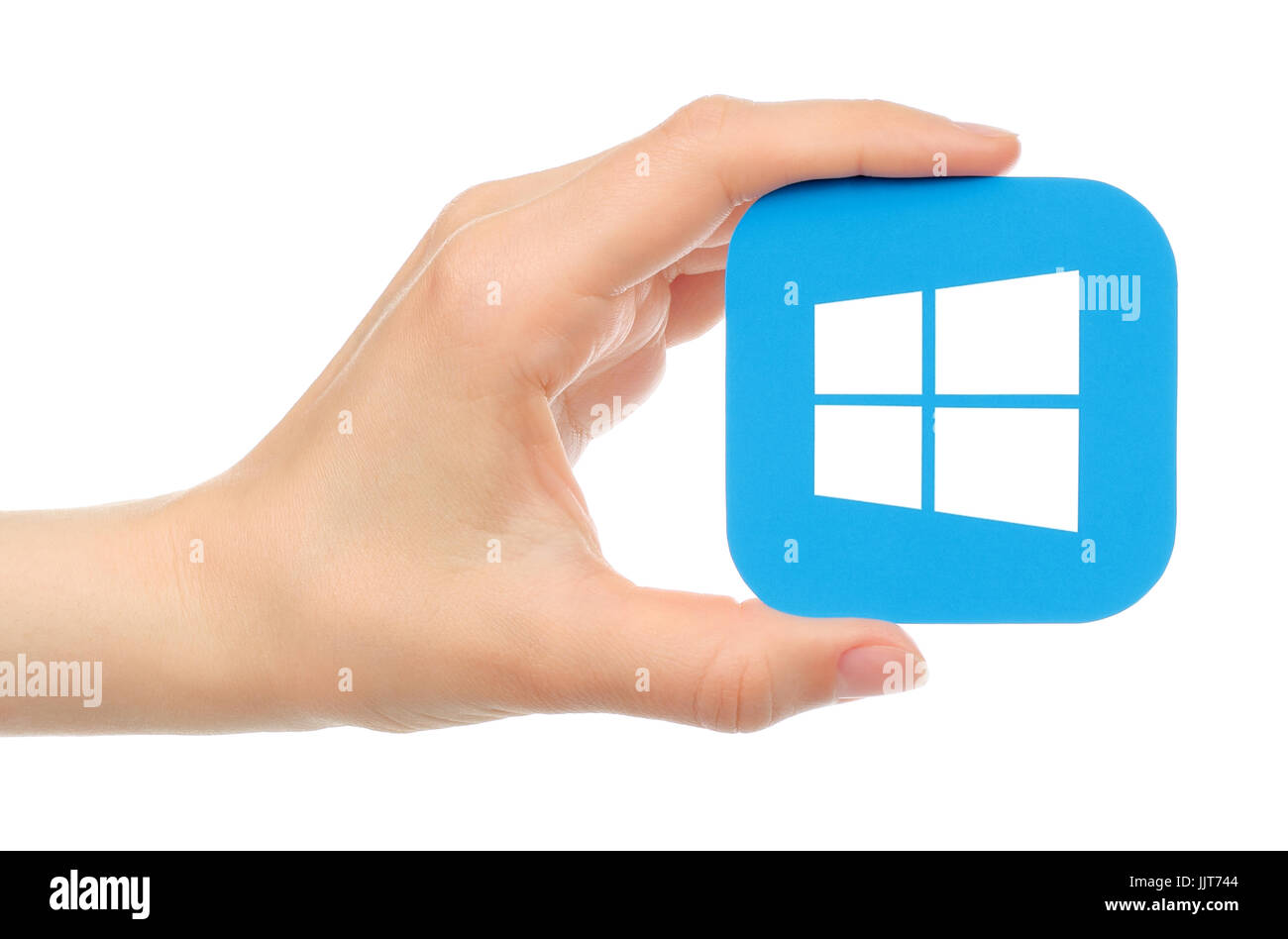 Kiev, Ukraine - 17 mai 2016 : l'icône de Microsoft Windows imprimé sur du papier Banque D'Images