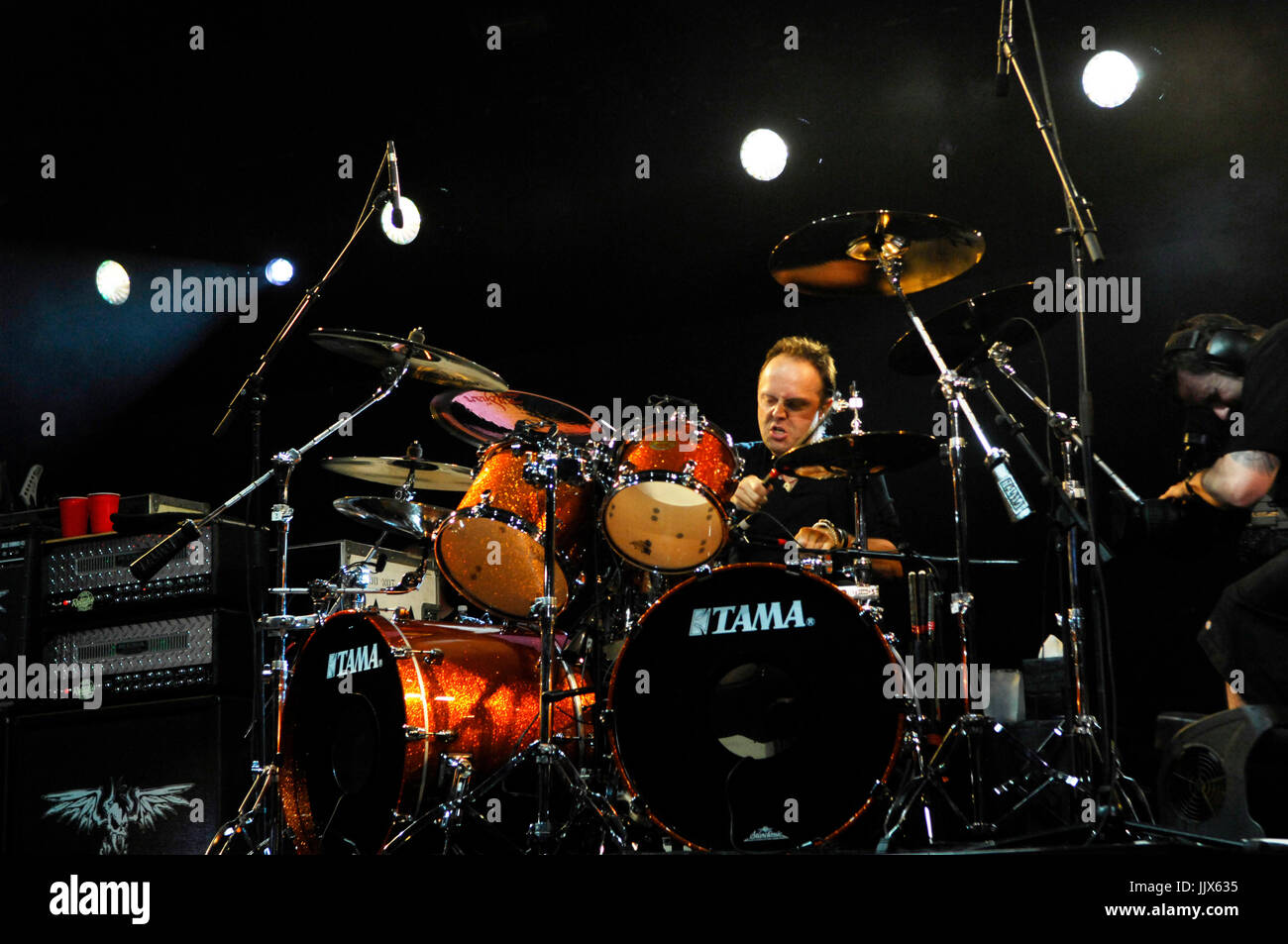 Lars Ulrich Metallica 2008 KROQ Weenie Roast y Fiesta Verizon Wireless Amphitheatre Irvine. Banque D'Images