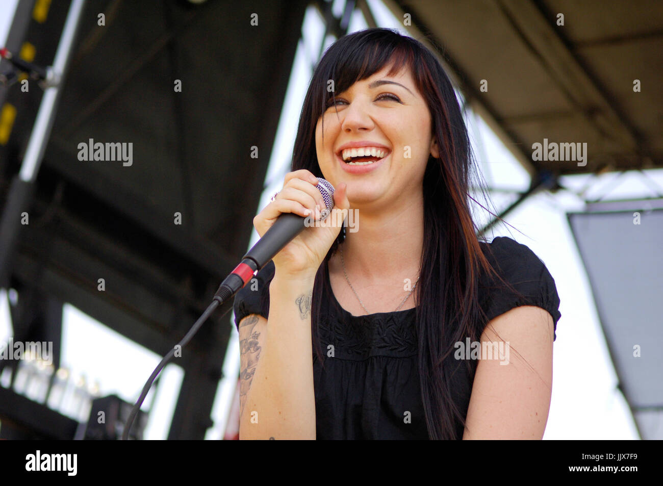 Ashley hittesdorf le jour de l'an 2007 la scène kroq invasion Home Depot Center carson,California. Banque D'Images