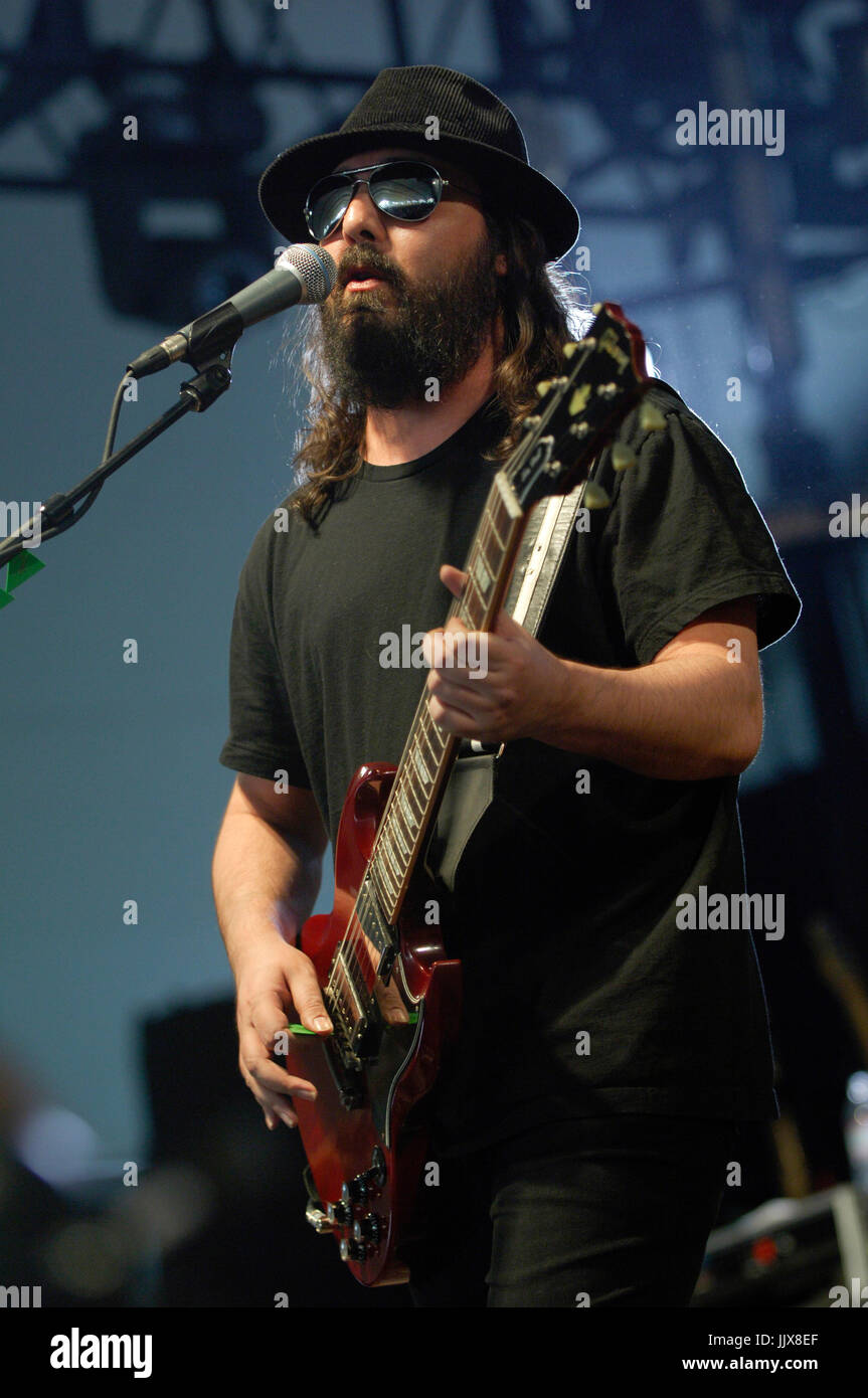 Daron Malakian Scars Broadway en 2008 Coachella festival Indio. Banque D'Images