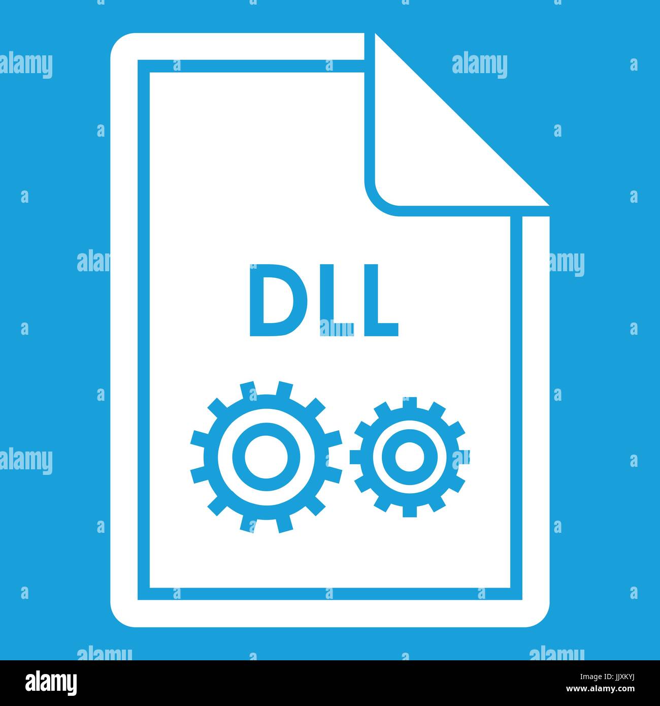 Dll file extension icon icon Banque d'images vectorielles - Alamy
