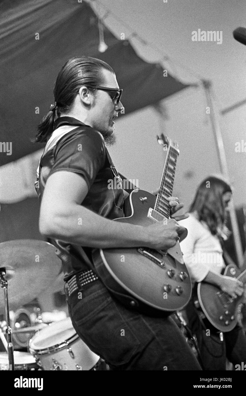 J. Geils du J. Geils band jamming avec l'Allman Brothers Band au Sunset Concert Series 'ummerthing » à Boston à Boston, MA commune à l'été 1971. © Peter Tarnoff / MediaPunch Banque D'Images